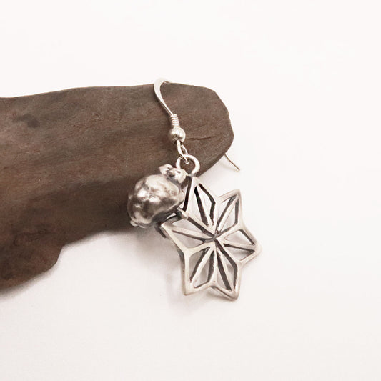 ひつじと星のピアス-silver